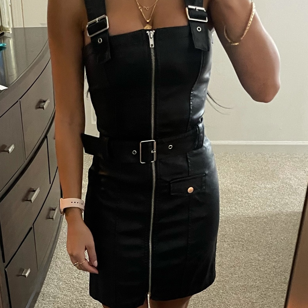 H&M Faux Leather Dress